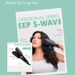 MINT Double Barrel Mermaid Hair Waver | Ionic Deep Waver for Long Hair – Creates Volume & Large Beach Waves.