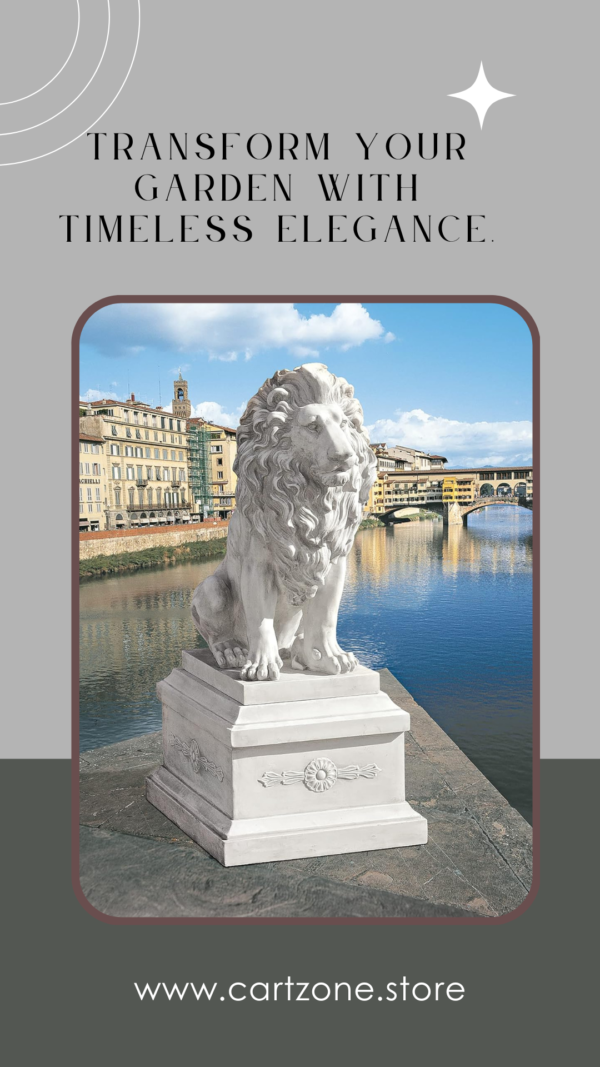 Design Toscano Lion of Florence Sentinel Statue Review – Elegant Outdoor Garden Decor.