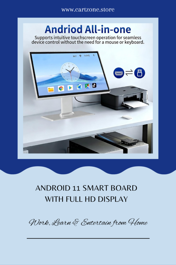 Tokigns 21.5 Inch Android 11 Touchscreen Display, 16:9 1080P FHD Interactive Screen, RK3568 Quad-Core, 4GB RAM 32GB ROM.