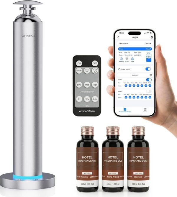Waterless Aroma Diffuser, 8000mAh Battery