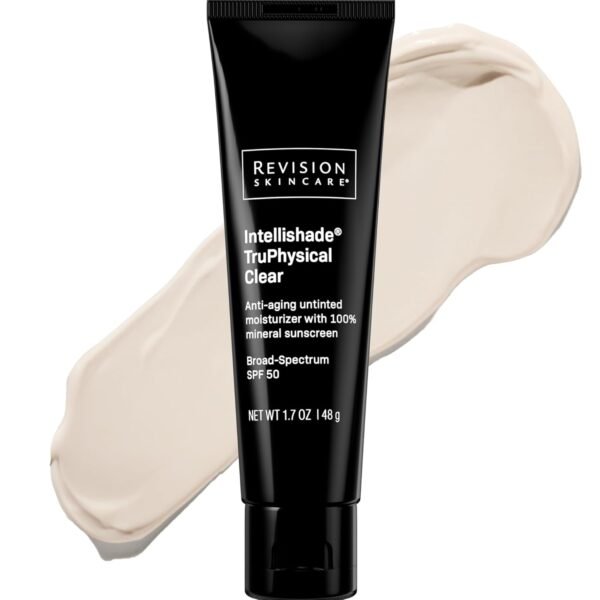 Revision Skincare Intellishade TruPhysical Clear SPF 50 | 100% Mineral Face Sunscreen.