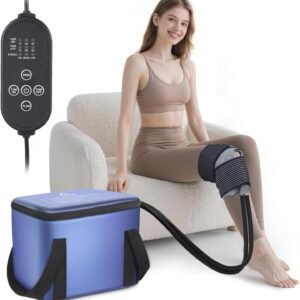 Ice Machine for Knee After Surgery, Portable Cold Therapy Machine with Timer, Silent Pump, Pain Relief System