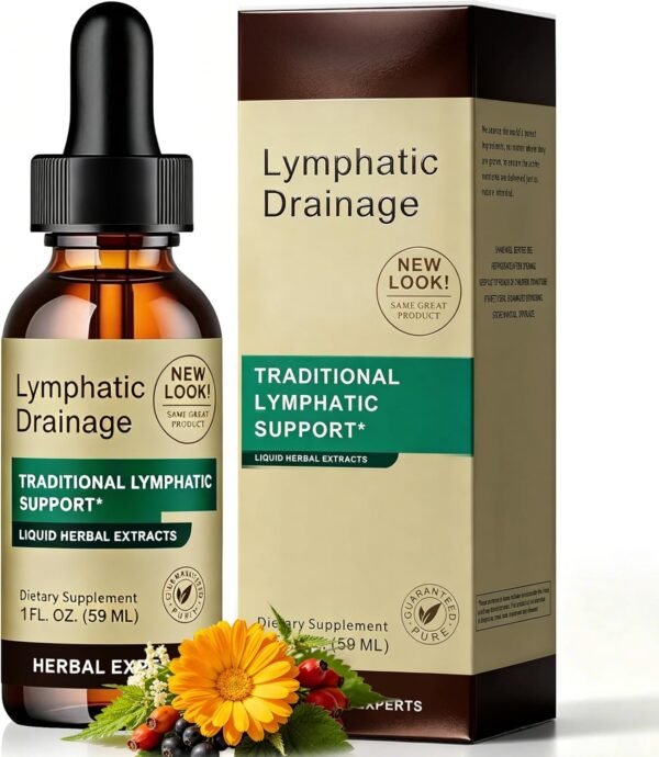 Lymphatic Drainage Drops, Lymphatic Complex with Burdock Root & Echinacea, Natural Herbal Extract