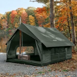 KingCamp Camping Tent with Floor 6-8 Person, Canvas Hot