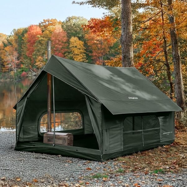 KingCamp Camping Tent with Floor 6-8 Person, Canvas Hot