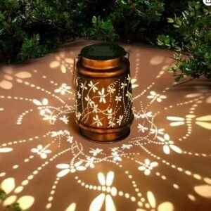 Dragonfly Solar Lanterns Outdoor Hanging, Hollowed-Out Metal Waterproof LED Garden Decor Light for Patio Yard Pathway Lawn Front Porch Tree,Christmas Thanksgiving Birthday Gifts for Women Mom Grandma