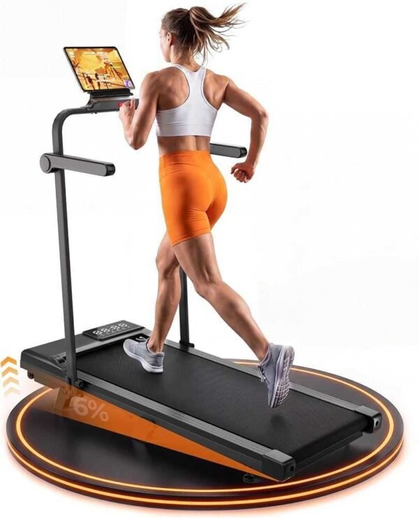 Superun Raceable Treadmill for High-tech Wearable, 300 lbs Folding Walking Pad with APP Control, Tapirulan for Home with Multi-Runn